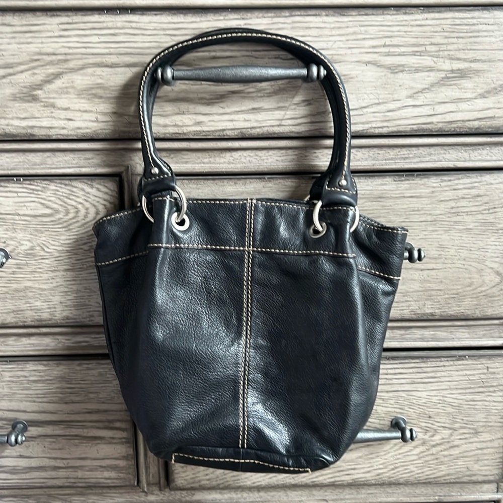 Black Leather Tignanello purse